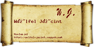 Wölfel Jácint névjegykártya
